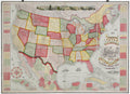 American Union Railroad Historic Train Map Poster 1872 Fine Art Print