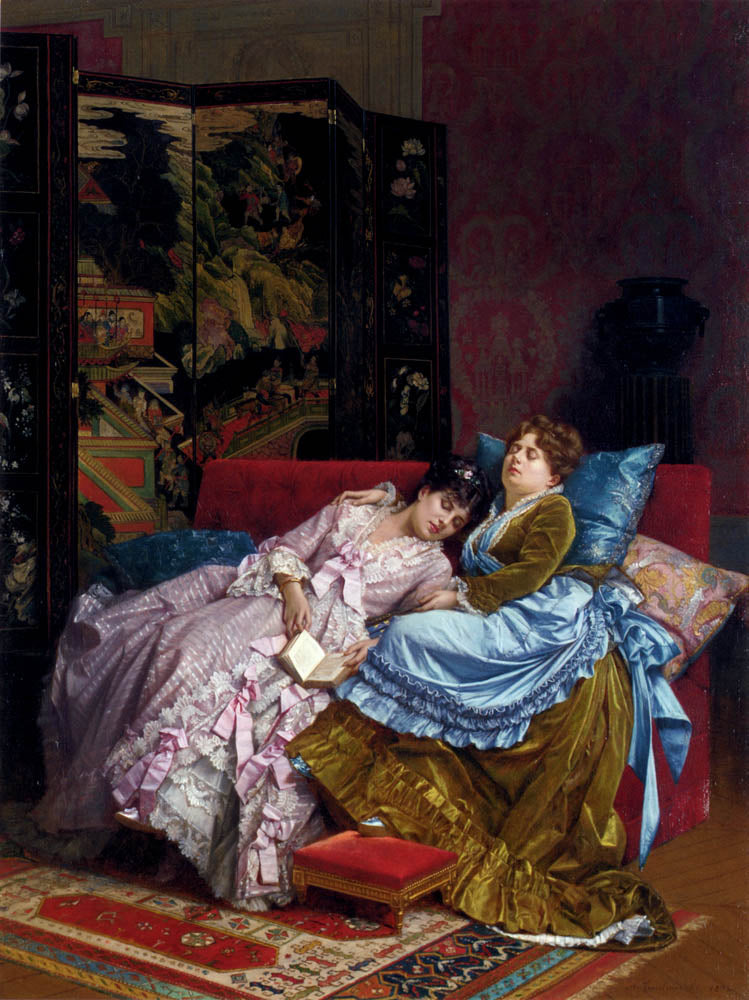 Auguste Toulmouche An Afternoon Idyll 1874 Fine Art Print