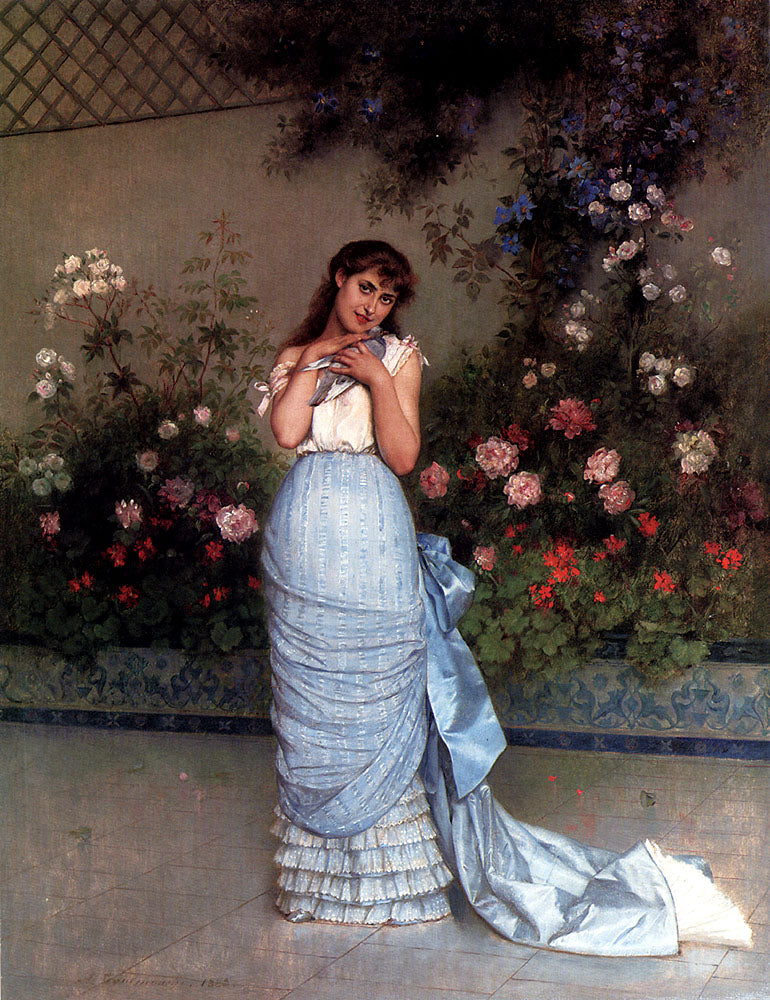 Auguste Toulmouche An Elegant Beauty 1883 Fine Art Print