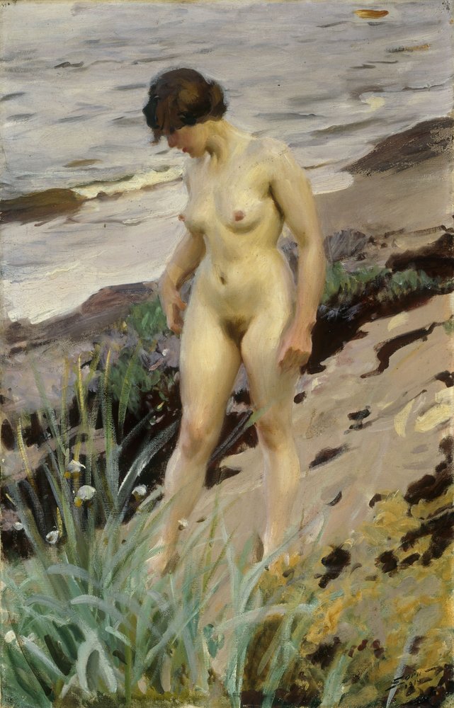 Anders Zorn Nude by the Shore 1914 Fine Art Print