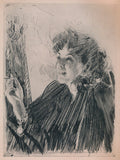 Anders Zorn Smoking Woman 1907 Fine Art Print