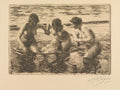 Anders Zorn Against The Current 1919 Fine Art Print
