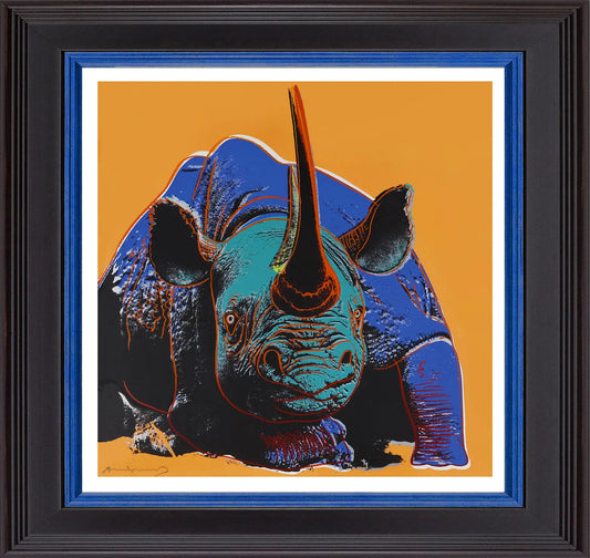 {{ product_title }} Fine Art Print | {{ product_vendor }} Jakero77 Andy Warhol - Black Rhinoceros Endangered Species (1983) -15"x15" Fine Art Print Art Print  Jakero77