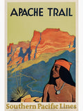 Apache Trail Vintage Southern Pacific Railroad Travel 1920 Fine Art Print