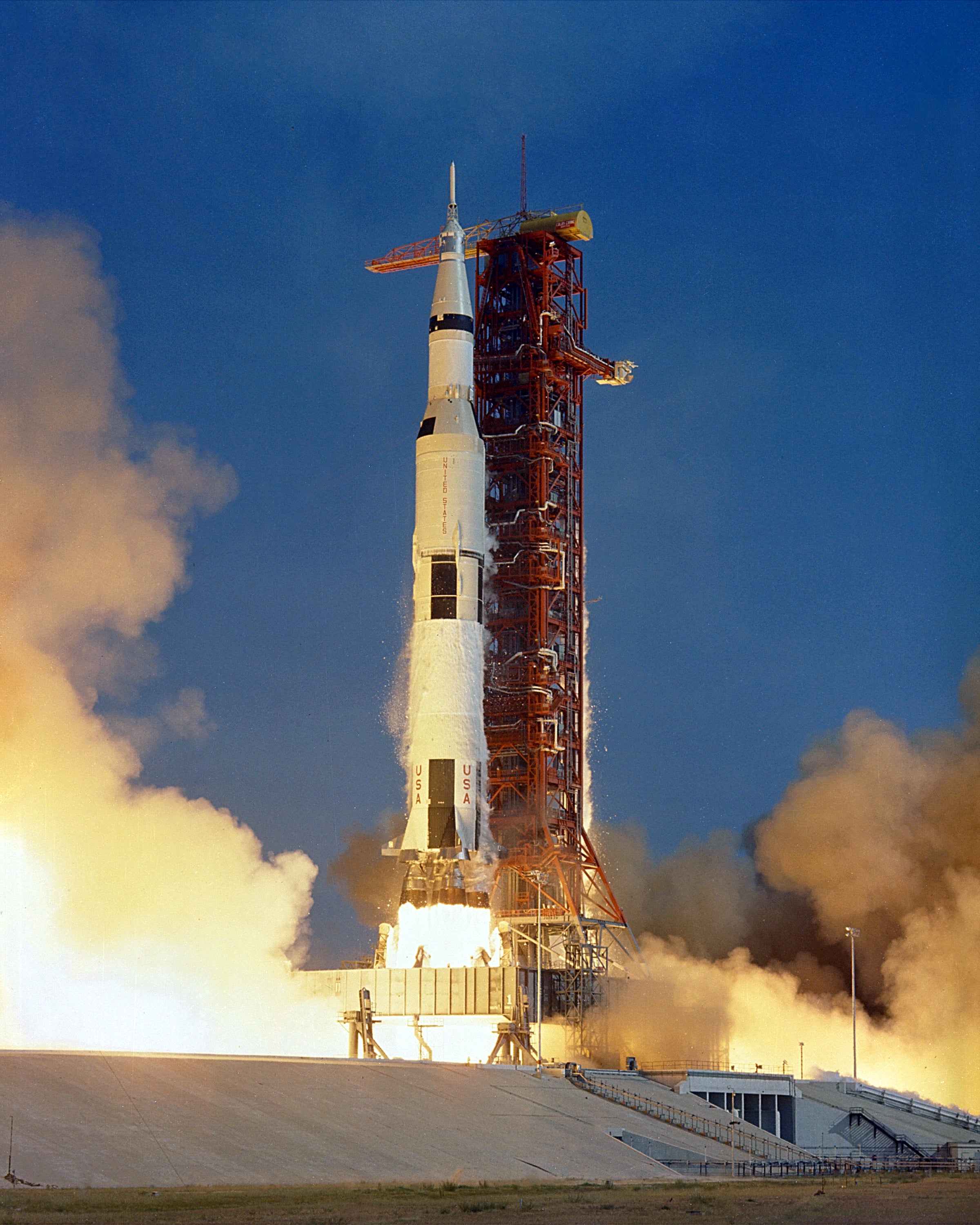 Apollo 11 Saturn V Rocket Launch Historic Moon 1969 Fine Art Print
