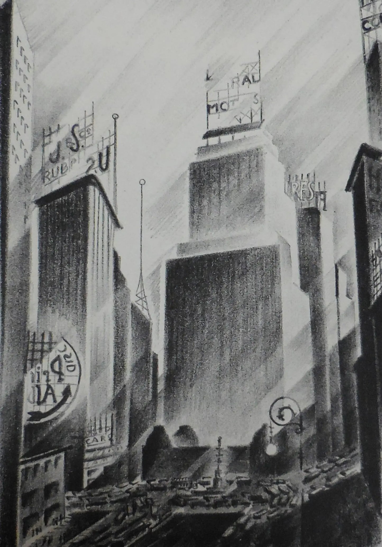 {{ product_title }} Fine Art Print | {{ product_vendor }} Jakero77 Arnold Ronnebeck - Columbus Circle New York (1929) Fine Art Print Art Print  Jakero77