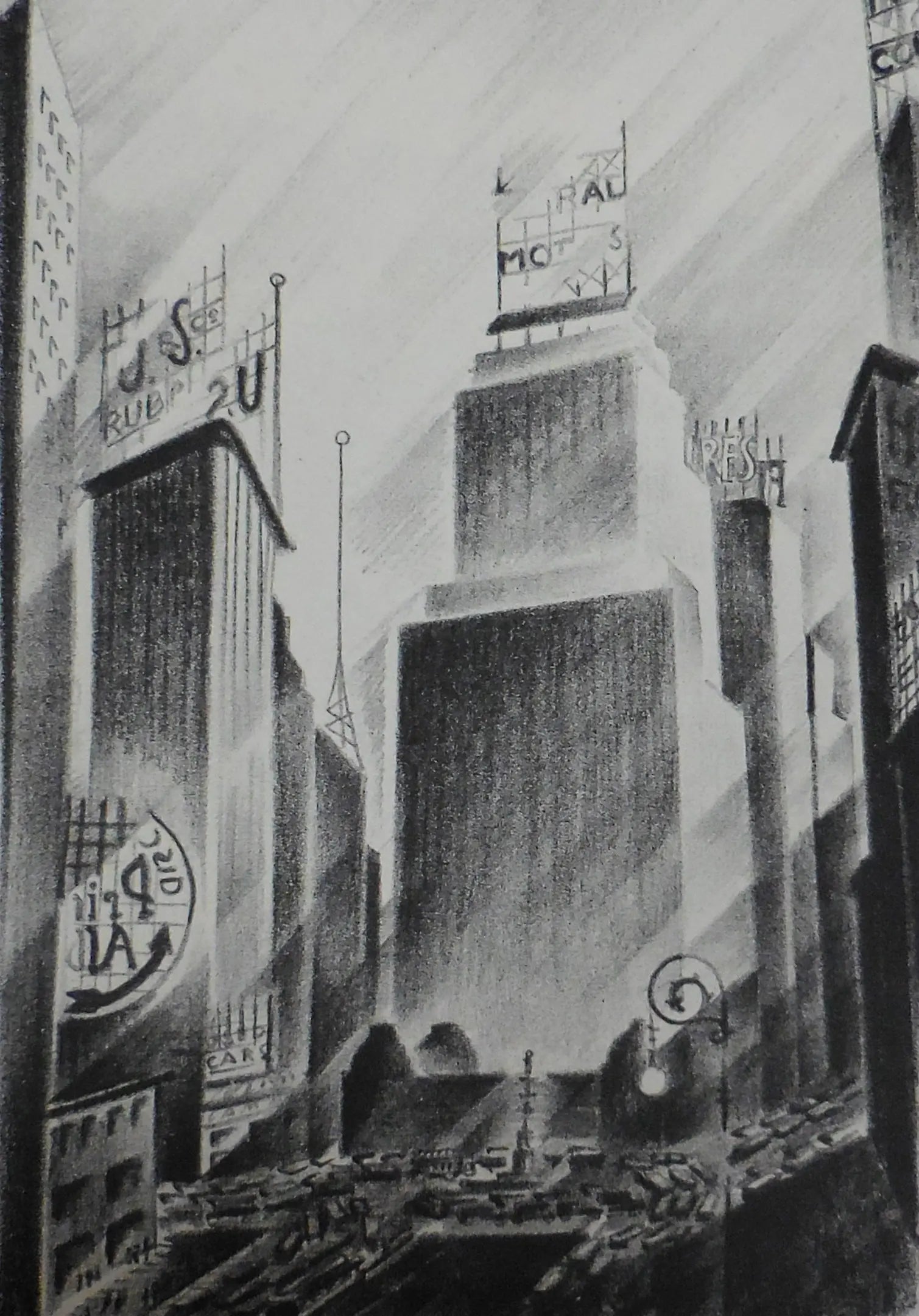 {{ product_title }} Fine Art Print | {{ product_vendor }} Jakero77 Arnold Ronnebeck - Columbus Circle New York (1929) Fine Art Print Art Print  Jakero77