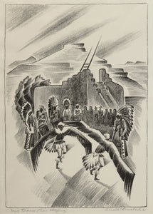 {{ product_title }} Fine Art Print | {{ product_vendor }} Jakero77 Arnold Ronnebeck - Eagle Dance San Ildefonso (1931) Fine Art Print Art Print  Jakero77