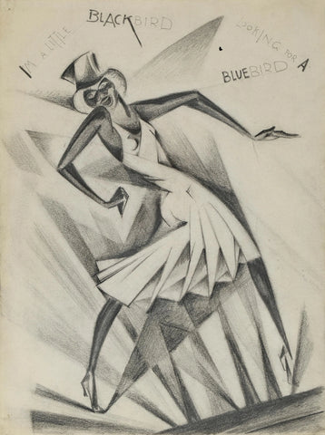 {{ product_title }} Fine Art Print | {{ product_vendor }} Jakero77 Arnold Ronnebeck - Florence Mills From Dixie to Broadway Blackbird (1924) Fine Art Print Art Print  Jakero77