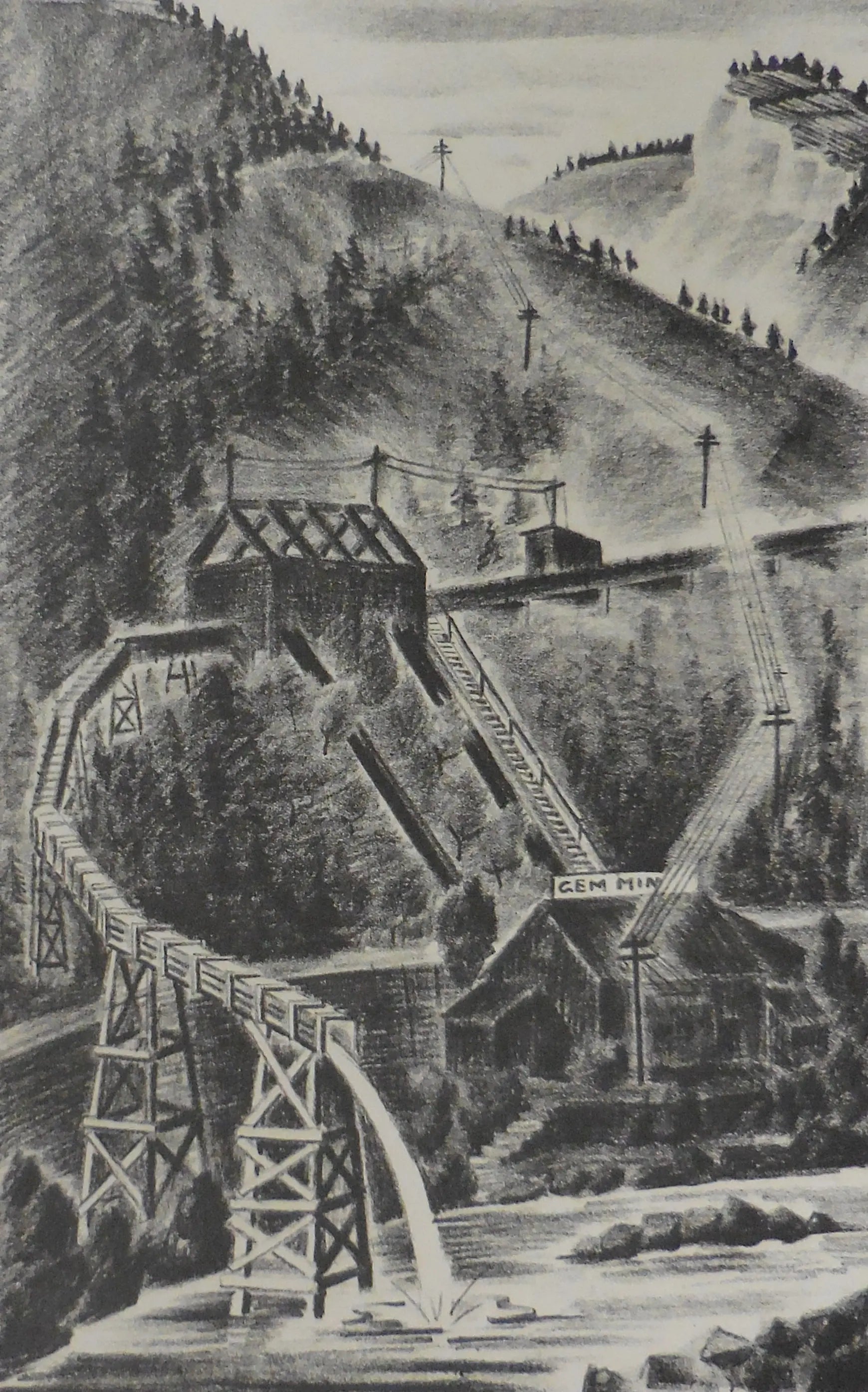 {{ product_title }} Fine Art Print | {{ product_vendor }} Jakero77 Arnold Ronnebeck - Gem Mining Company Colorado (1932) Fine Art Print Art Print  Jakero77