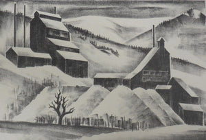 {{ product_title }} Fine Art Print | {{ product_vendor }} Jakero77 Arnold Ronnebeck - Mine Near Continental Divide (1933) Fine Art Print Art Print  Jakero77