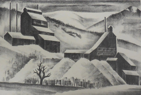 {{ product_title }} Fine Art Print | {{ product_vendor }} Jakero77 Arnold Ronnebeck - Mine Near Continental Divide (1933) Fine Art Print Art Print  Jakero77