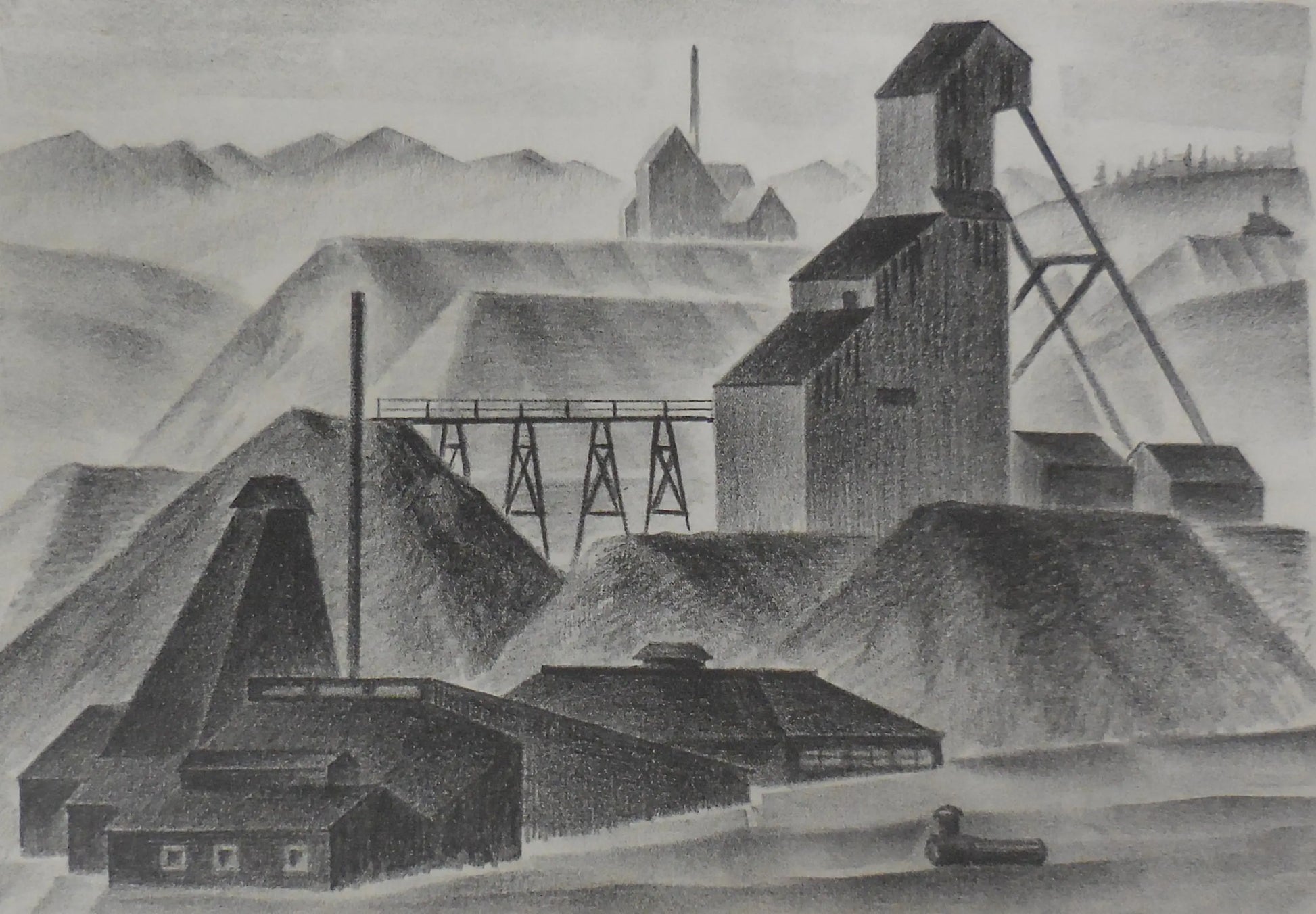 {{ product_title }} Fine Art Print | {{ product_vendor }} Jakero77 Arnold Ronnebeck - Silver Mine Russell Gulch (1933) Fine Art Print Art Print  Jakero77