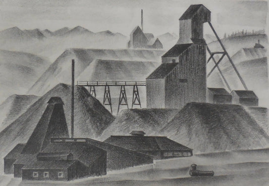 {{ product_title }} Fine Art Print | {{ product_vendor }} Jakero77 Arnold Ronnebeck - Silver Mine Russell Gulch (1933) Fine Art Print Art Print  Jakero77