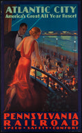 Atlantic City Resort via Pennsylvania Railroad Vintage 1925 Fine Art Print