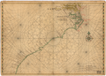Atlantic Coast of North America Historic Map Poster 1639 Fine Art Print