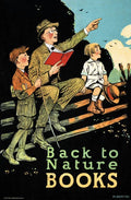 "Back to Nature" Reading Outdoors Vintage 1910 Fine Art Print