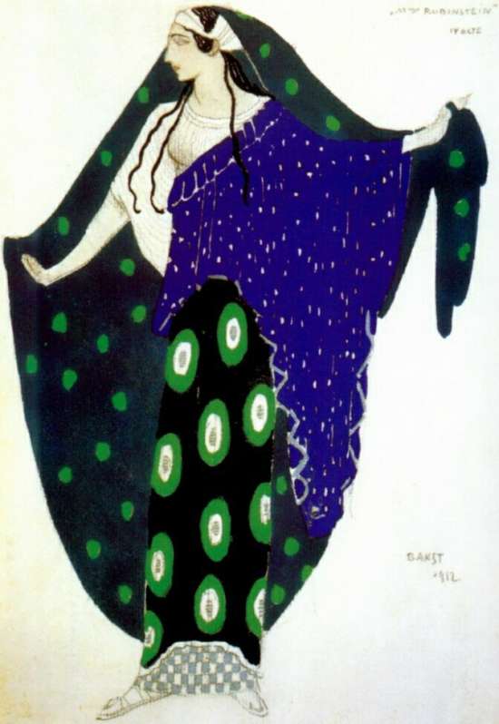 Leon Bakst Helene de Sparte Ida Rubinstein in Act IV 1912 Fine Art Print