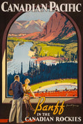 Canadian Pacific Banff National Park Poster Vintage 1936 Fine Art Print