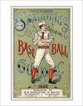 Spalding's Baseball Guide Cover Vintage Style Sports 1889 Fine Art Print