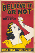 Believe It or Not Sword Swallower Vintage Sideshow Poster 1930 Fine Art Print