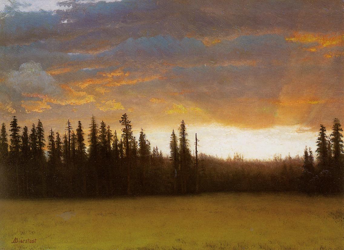 Albert Bierstadt California Sunset 1870 Fine Art Print