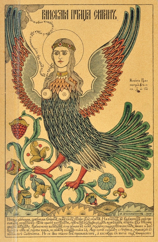 Ivan Bilibin Bird of Paradise Sirin 1905 Fine Art Print