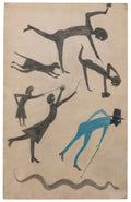 {{ product_title }} Fine Art Print | {{ product_vendor }} Jakero77 Bill Traylor - Event with Man in Blue and Snake (1939) - 17"x22" Fine Art Print Art Print  Jakero77