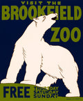 Visit the Brookfield Zoo Polar Bear Vintage Style 1930 Fine Art Print