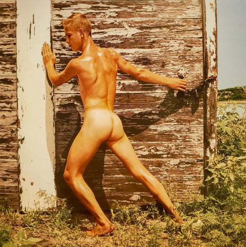 {{ product_title }} Fine Art Print | {{ product_vendor }} Jakero77 Bruce Bellas of LA - David Pritchard Nude Butt Gay Western 1960s - 17"x22" Print Art Print  Jakero77