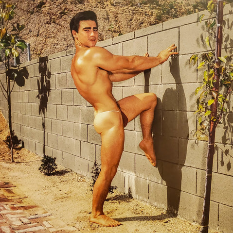 {{ product_title }} Fine Art Print | {{ product_vendor }} Jakero77 Bruce Bellas of LA - Joe Napoli Semi Nude Gay Bodybuilding 1960s - 17"x22" Print Art Print  Jakero77