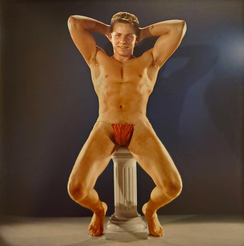 {{ product_title }} Fine Art Print | {{ product_vendor }} Jakero77 Bruce Bellas of LA - John Bennett Semi Nude Gay 1960s Fine Art Print Art Print  Jakero77