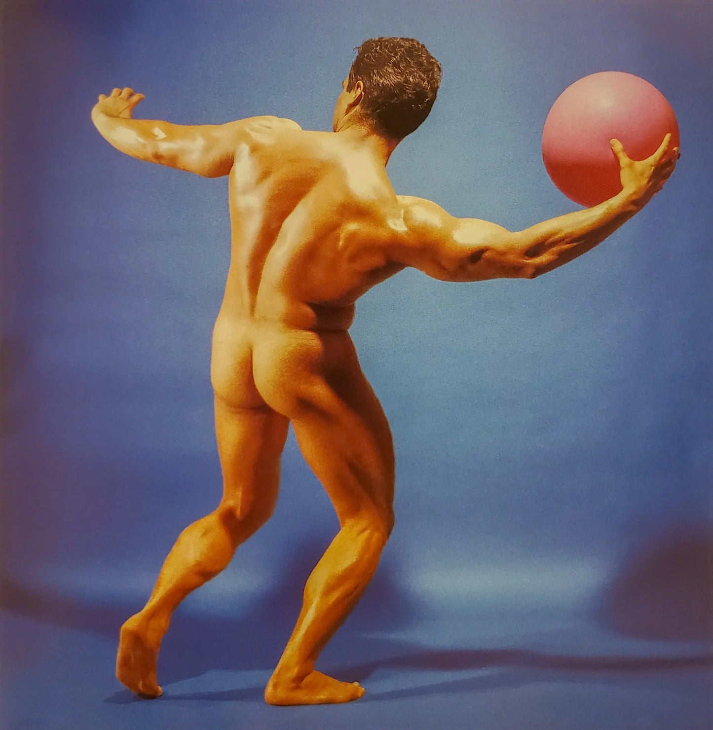 {{ product_title }} Fine Art Print | {{ product_vendor }} Jakero77 Bruce Bellas of LA - Nude Male Bodybuilder Butt Gay 1960s - 17" x 22" Art Print Art Print  Jakero77