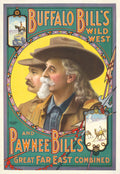 Buffalo Bill & Pawnee Bill Wild West Show Vintage Western 1908 Fine Art Print