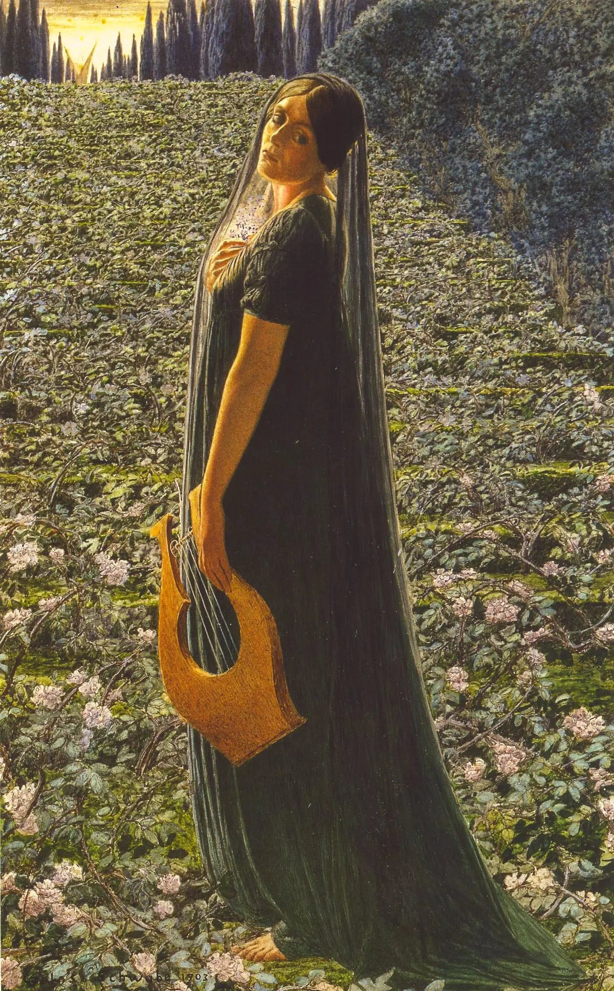 {{ product_title }} Fine Art Print | {{ product_vendor }} Jakero77 Carlos Schwabe - Elysian Fields (1903) Fine Art Print Art Print  Jakero77