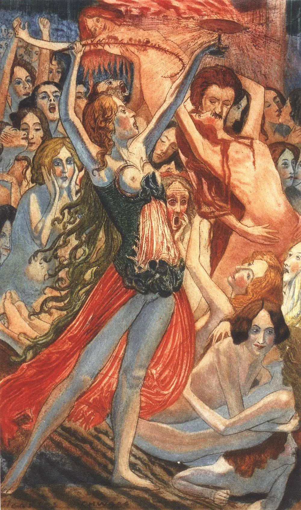 {{ product_title }} Fine Art Print | {{ product_vendor }} Jakero77 Carlos Schwabe - Fleurs du Mal Femmes Damnees (1900) Fine Art Print Art Print  Jakero77