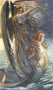 {{ product_title }} Fine Art Print | {{ product_vendor }} Jakero77 Carlos Schwabe - Fleurs du Mal Mort (1900) Fine Art Print Art Print  Jakero77
