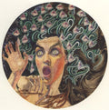 {{ product_title }} Fine Art Print | {{ product_vendor }} Jakero77 Carlos Schwabe - Medusa (1895) Halloween Hair Snakes Fine Art Print Art Print  Jakero77