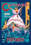 Carnaval! Panama Viva La Reina Vintage Style Travel 1936 Fine Art Print