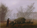 {{ product_title }} Fine Art Print | {{ product_vendor }} Jakero77 Caspar David Friedrich - Walk at Dusk (1837-40) Fine Art Print Art Print  Jakero77