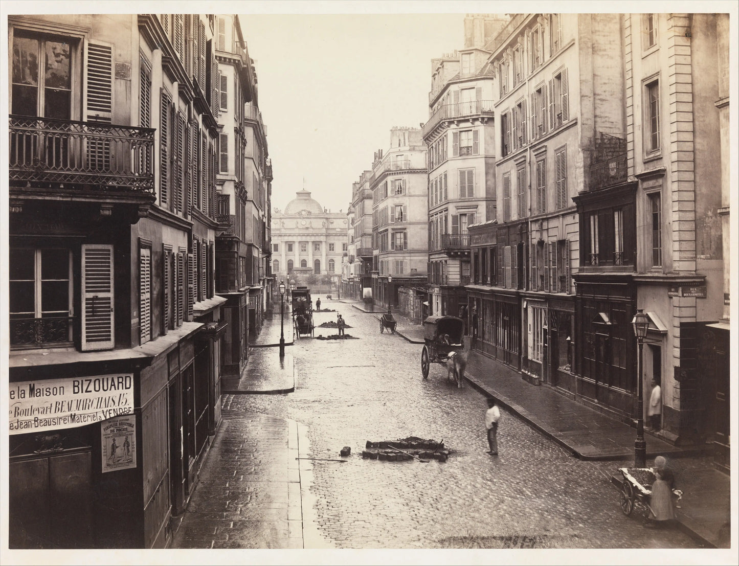 {{ product_title }} Fine Art Print | {{ product_vendor }} Jakero77 Charles Marville - Rue de Constantine Paris France (circa 1865) Fine Art Print Art Print  Jakero77