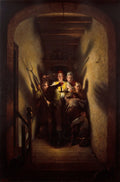 {{ product_title }} Fine Art Print | {{ product_vendor }} Jakero77 Charles West Cope - The Night Alarm The Advance (1871) Fine Art Print Art Print  Jakero77