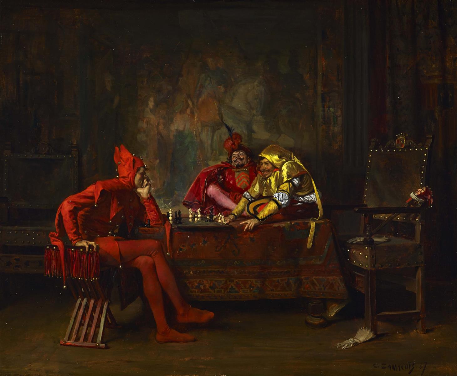 Eduardo Zamacois Check the king 1867 Fine Art Print