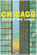 Chicago & Lake Michigan Vintage Travel Poster 1960 Fine Art Print