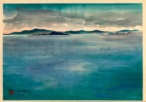 {{ product_title }} Fine Art Print | {{ product_vendor }} Jakero77 Chiura Obata - Before the Rain, Mono Lake (1930) - 17" x 22" Fine Art Print Art Print  Jakero77