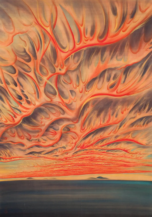 {{ product_title }} Fine Art Print | {{ product_vendor }} Jakero77 Chiura Obata - Setting Sun in the Sacramento Valley (1930) - 17" x 22" Art Print Art Print  Jakero77