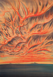 {{ product_title }} Fine Art Print | {{ product_vendor }} Jakero77 Chiura Obata - Setting Sun in the Sacramento Valley (1930) - 17" x 22" Art Print Art Print  Jakero77