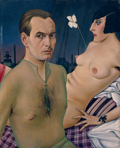 {{ product_title }} Fine Art Print | {{ product_vendor }} Jakero77 Christian Schad - Nude Self Portrait (1927) Fine Art Print Art Print  Jakero77