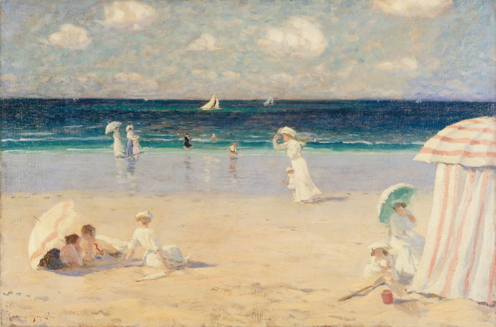 Clarence Gagnon Summer Breeze at Dinard 1907 Fine Art Print