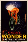 Les Cycles Wonder Flexible and Fast Vintage Bicycle 1920 Fine Art Print